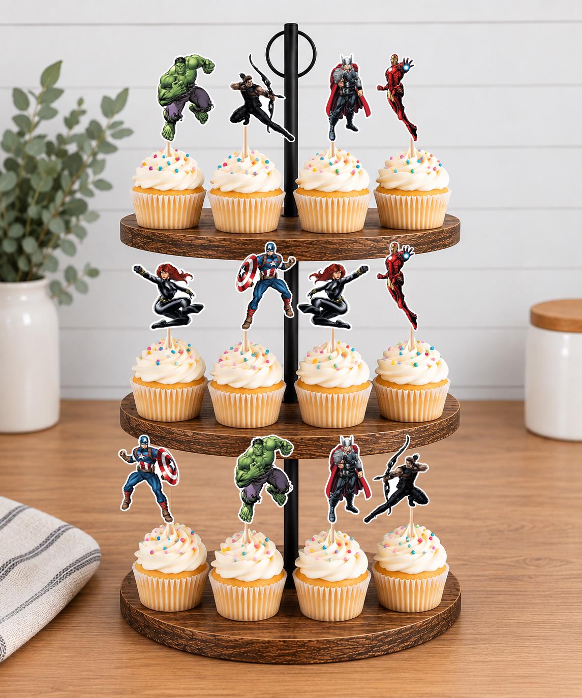 Avengers Cupcake Toppers 12pc, 24pc, 36pc