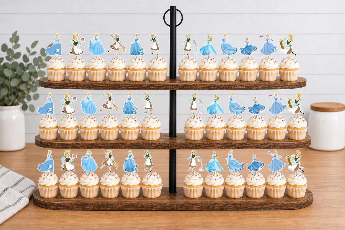 Cinderella Cupcake Toppers 12pc, 24pc, 36pc