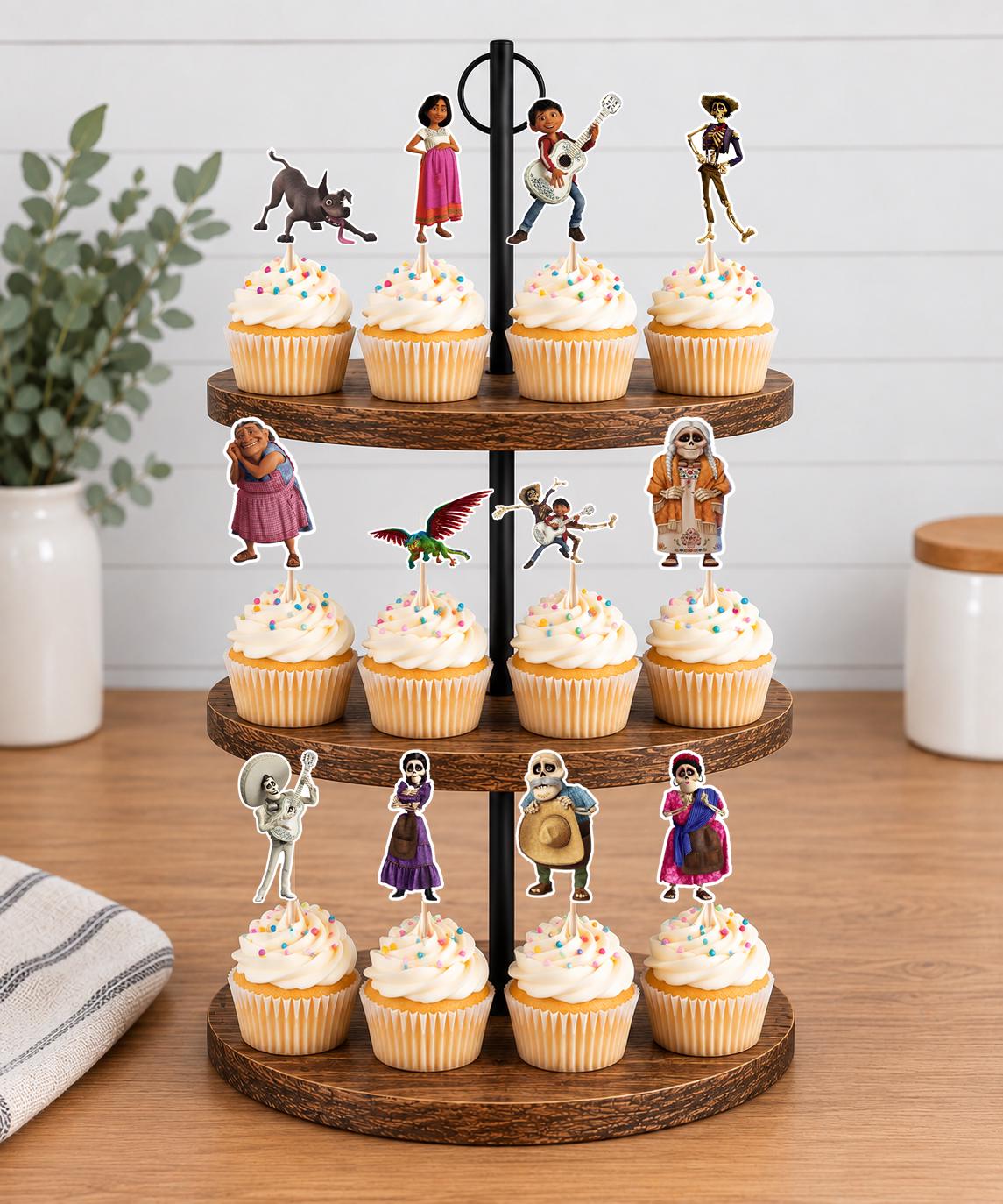 Coco Cupcake Toppers 12pc, 24pc, 36pc