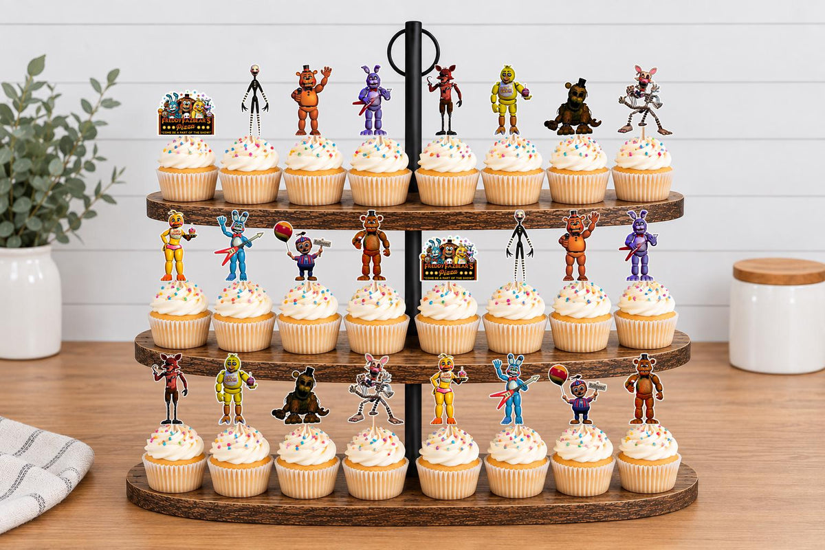 Five Nights At Freddy's Cupcake Toppers 12pc, 24pc, 36pc