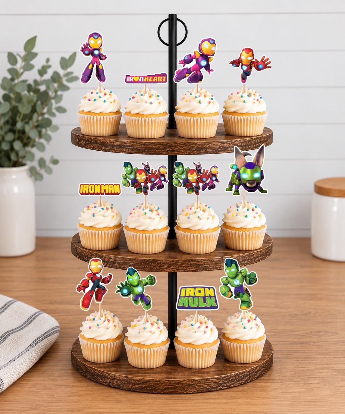 Iron Man and His Awesome Friends Cupcake Toppers 12pc, 24pc, 36pc