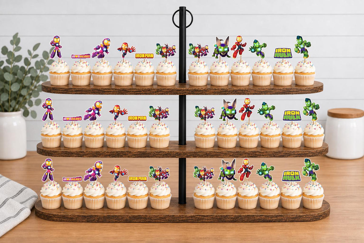 Iron Man and His Awesome Friends Cupcake Toppers 12pc, 24pc, 36pc