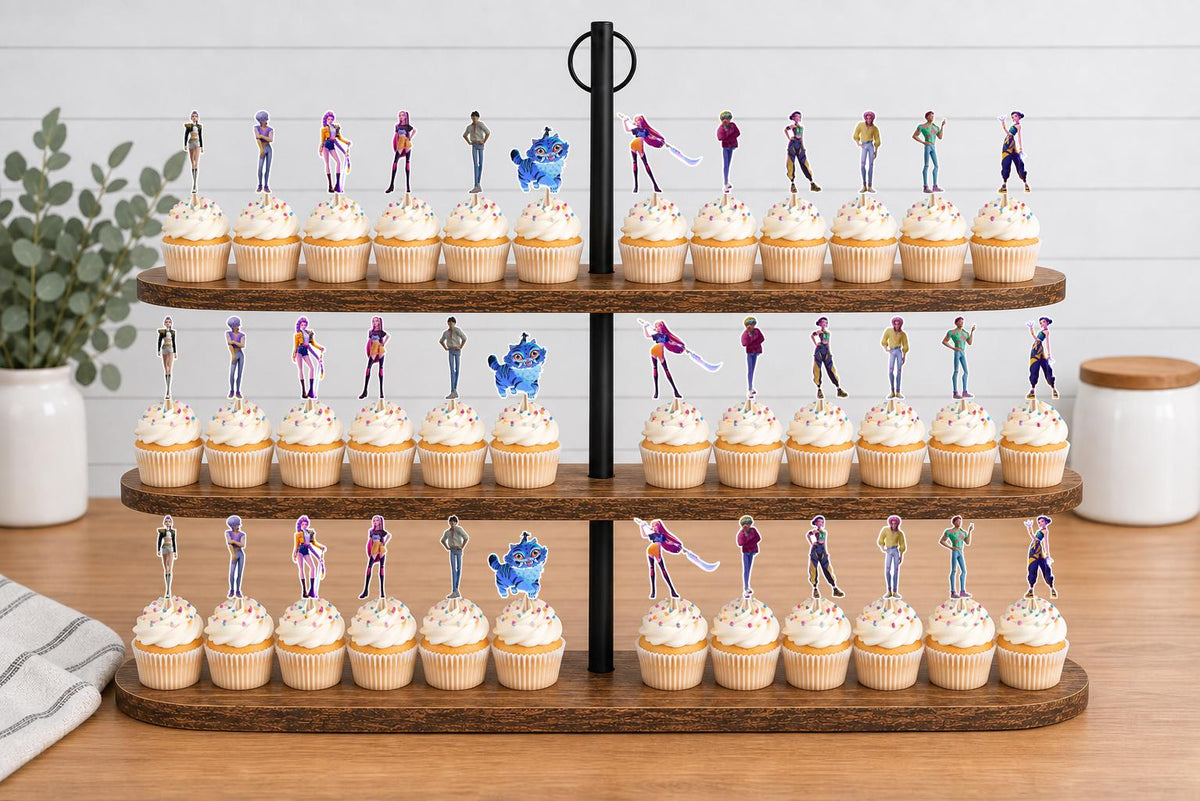 Kpop Demon Hunters Cupcake Toppers 12pc, 24pc, 36pc