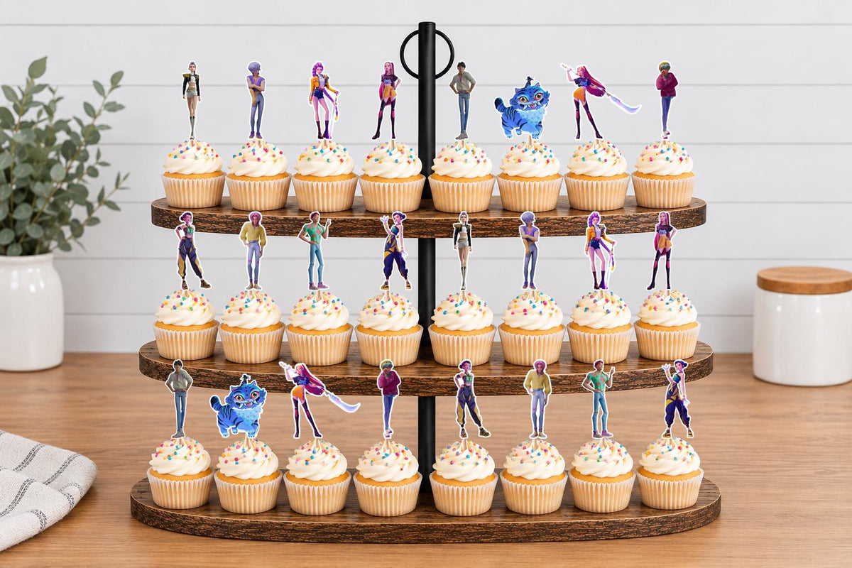 Kpop Demon Hunters Cupcake Toppers 12pc, 24pc, 36pc