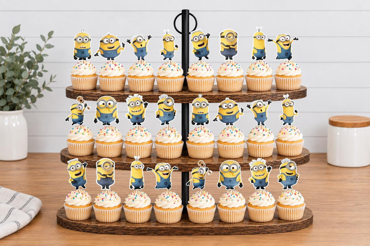 Minions Cupcake Toppers 12pc, 24pc, 36pc
