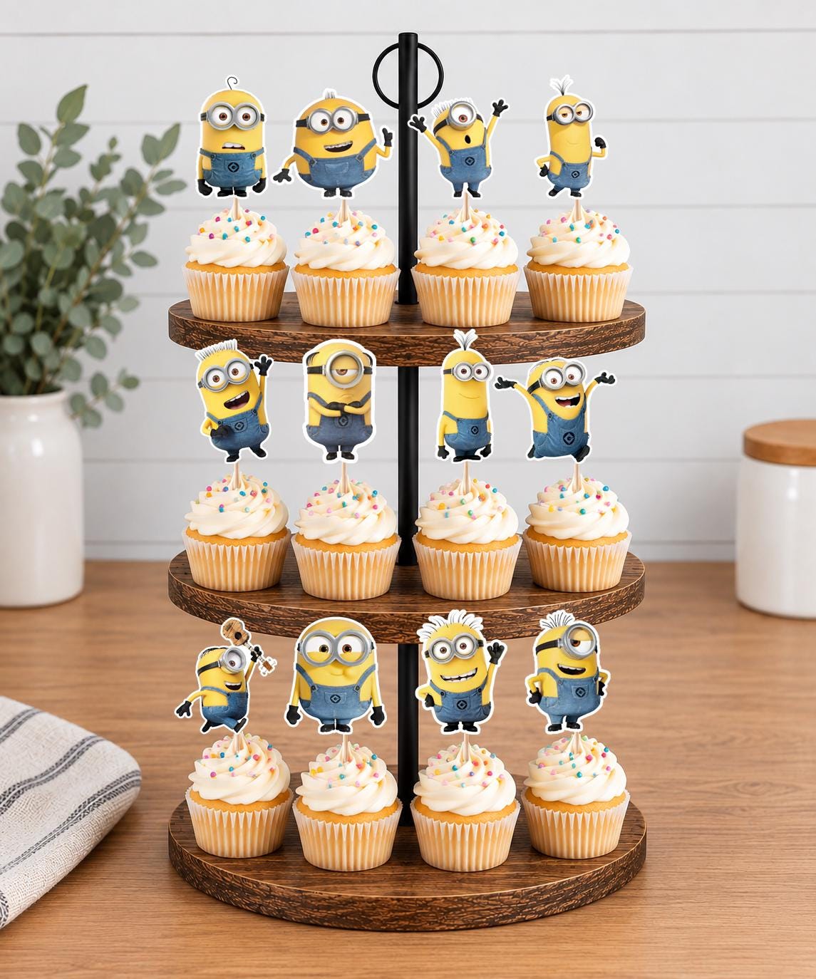 Minions Cupcake Toppers 12pc, 24pc, 36pc