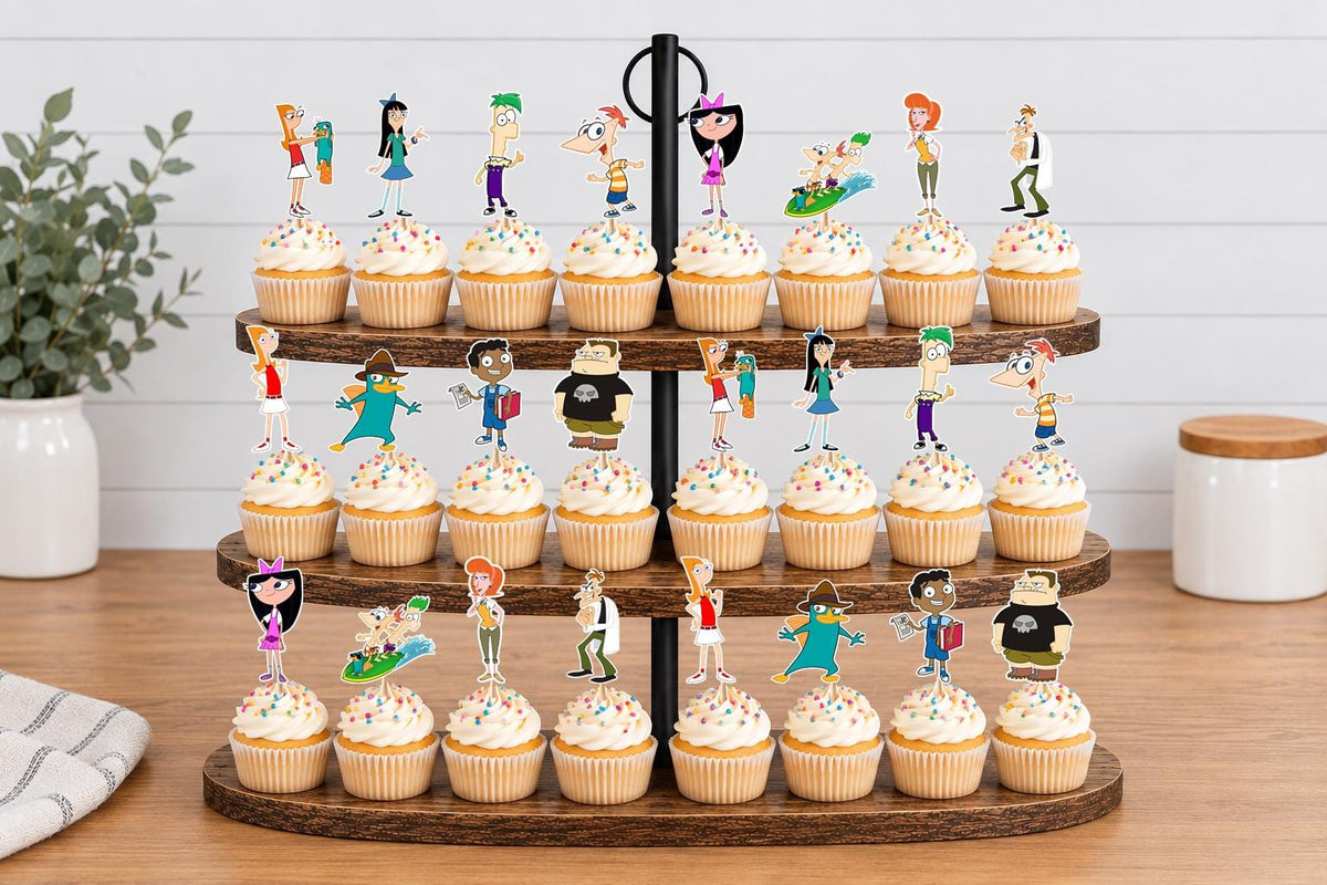 Phineas and Ferb Cupcake Toppers 12pc, 24pc, 36pc