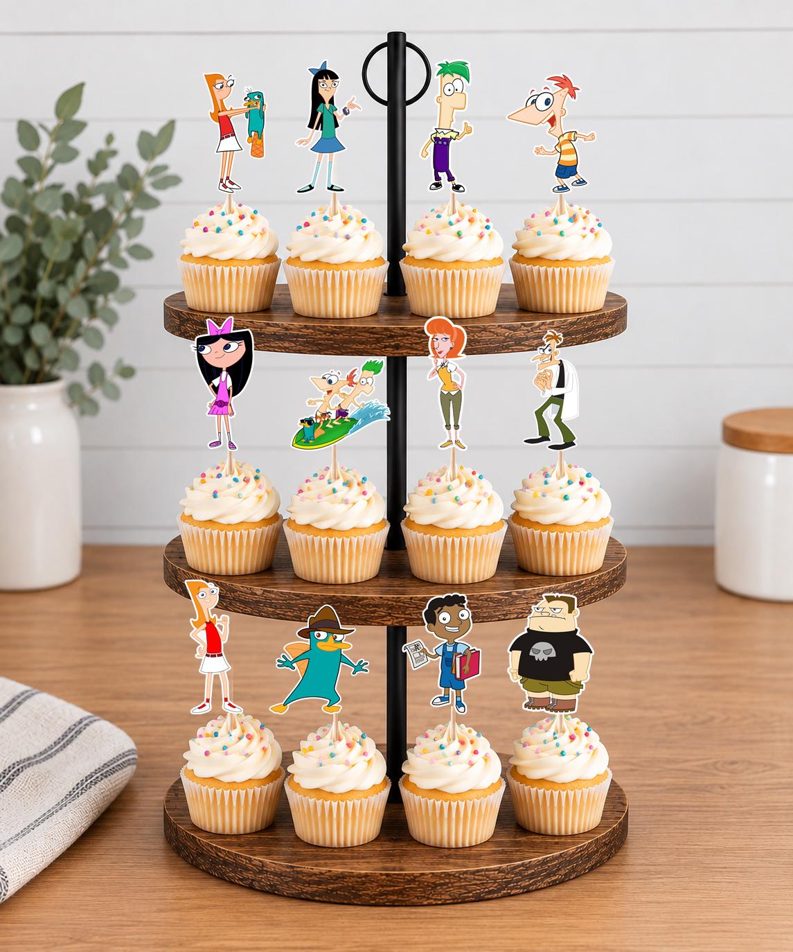 Phineas and Ferb Cupcake Toppers 12pc, 24pc, 36pc