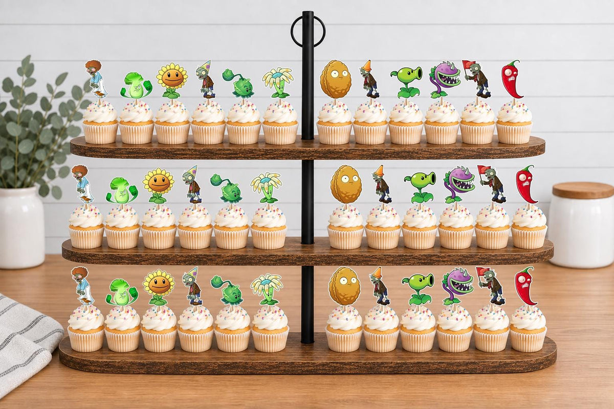 Plants vs Zombies Cupcake Toppers 12pc, 24pc, 36pc