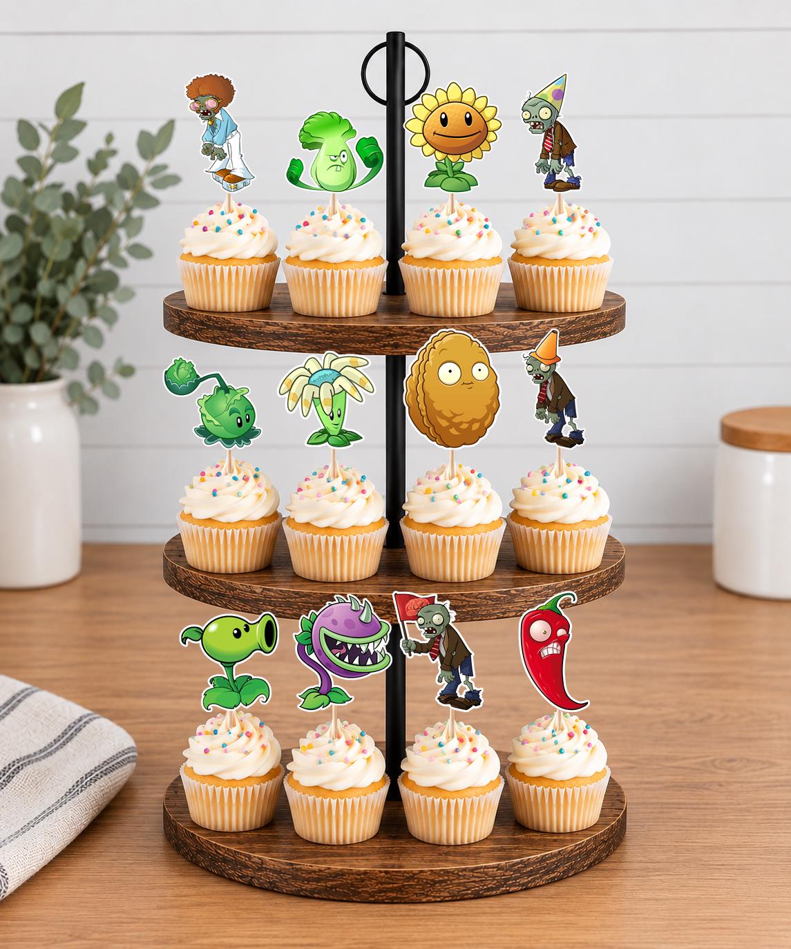 Plants vs Zombies Cupcake Toppers 12pc, 24pc, 36pc