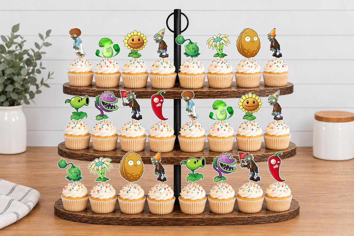 Plants vs Zombies Cupcake Toppers 12pc, 24pc, 36pc