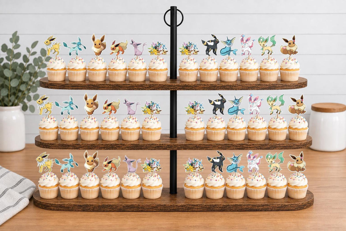 Eeveelutions Cupcake Toppers 12pc, 24pc, 36pc