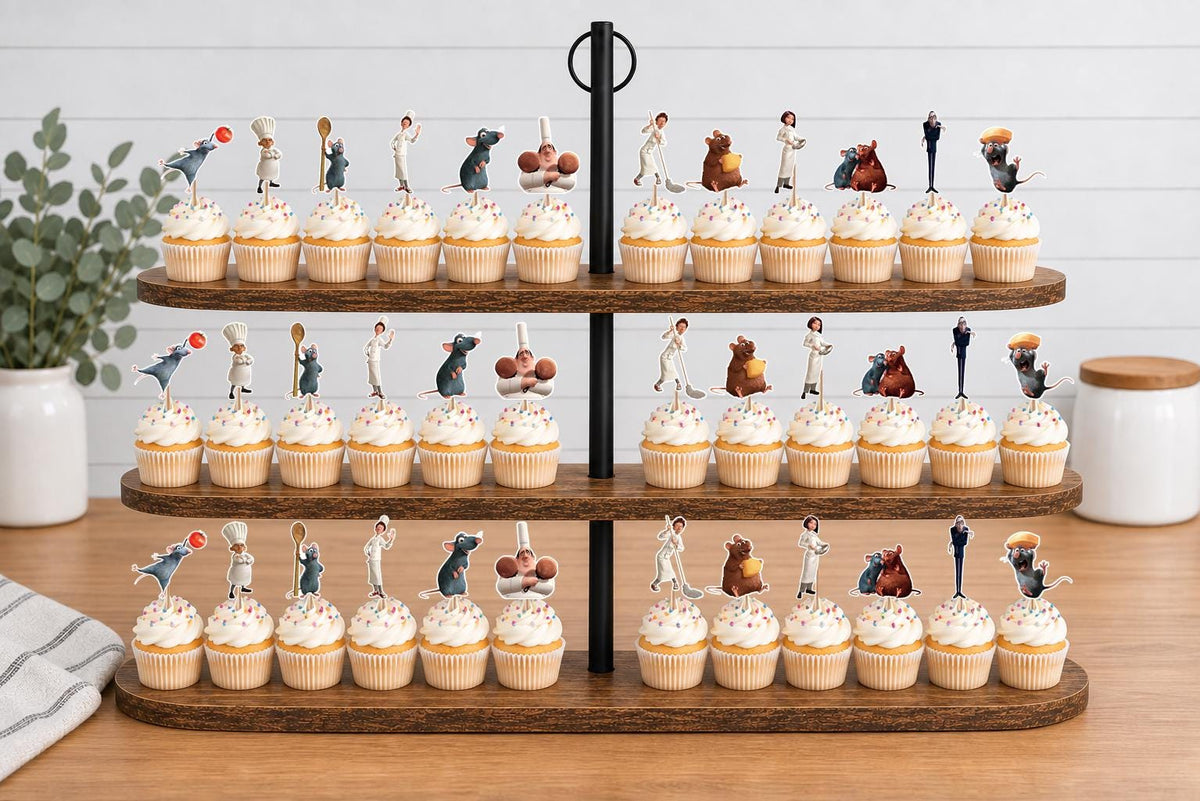 Ratatouille Cupcake Toppers 12pc, 24pc, 36pc