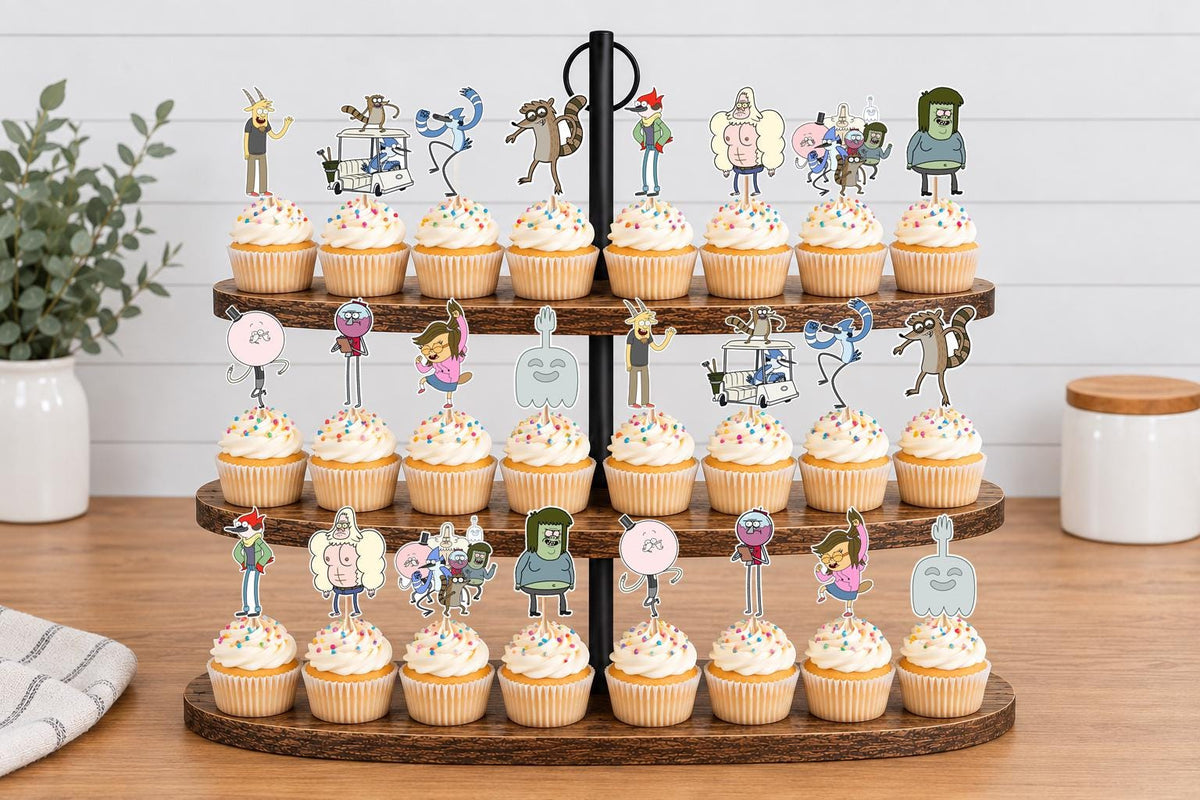 Regular Show Cupcake Toppers 12pc, 24pc, 36pc