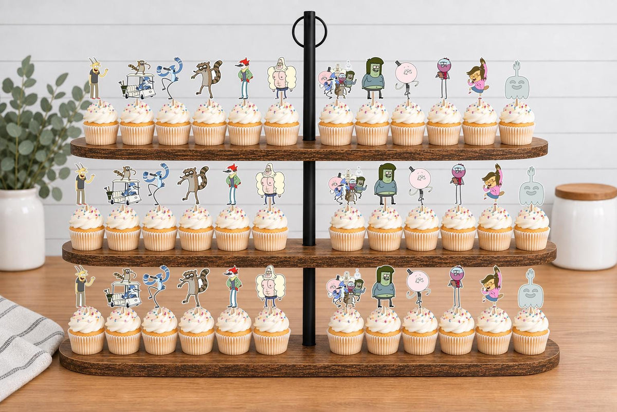 Regular Show Cupcake Toppers 12pc, 24pc, 36pc