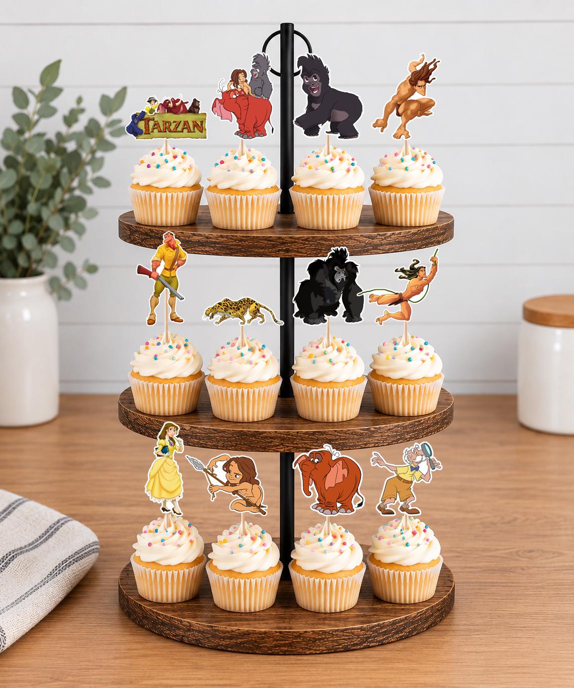 Tarzan Cupcake Toppers 12pc, 24pc, 36pc