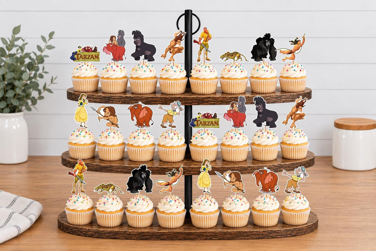 Tarzan Cupcake Toppers 12pc, 24pc, 36pc