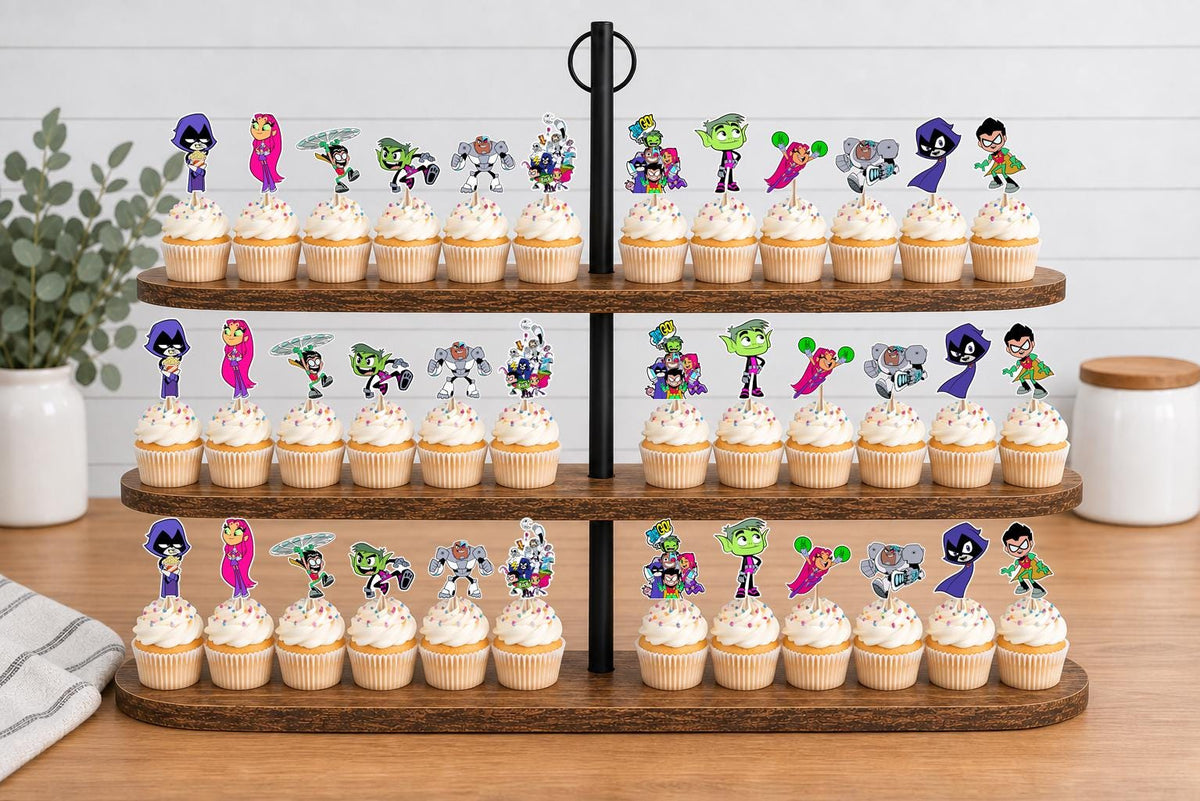 Teen Titans Go Cupcake Toppers 12pc, 24pc, 36pc