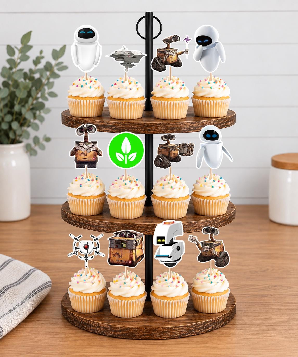 Wall-E Cupcake Toppers 12pc, 24pc, 36pc