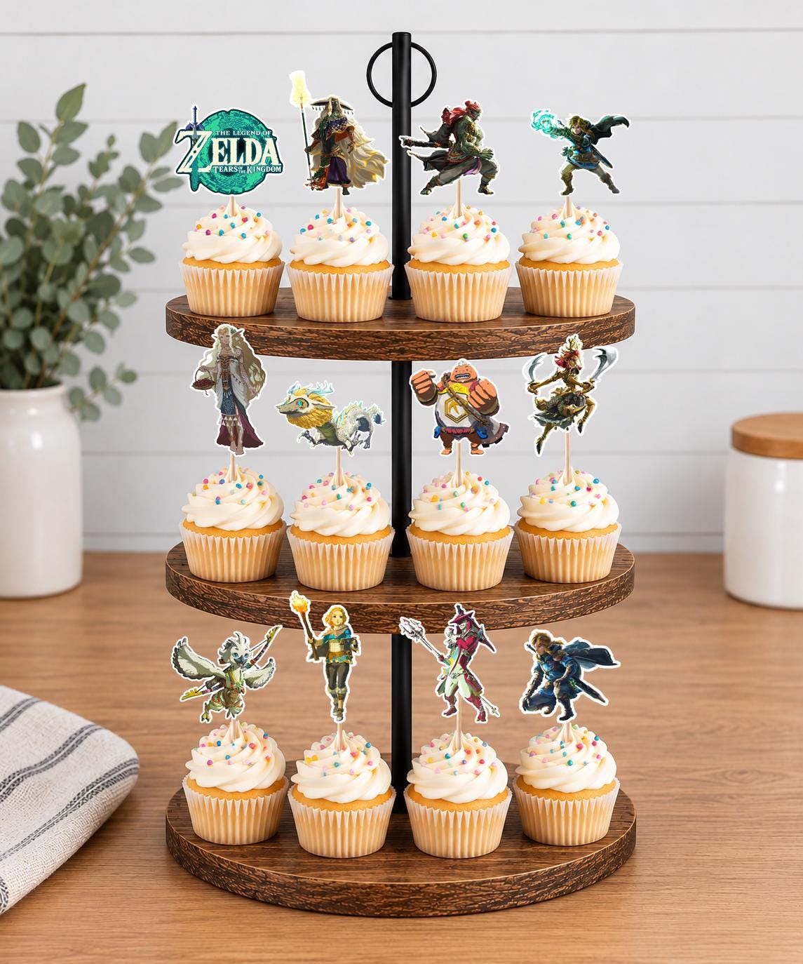 Zelda Tears of the Kingdom Cupcake Toppers 12pc, 24pc, 36pc