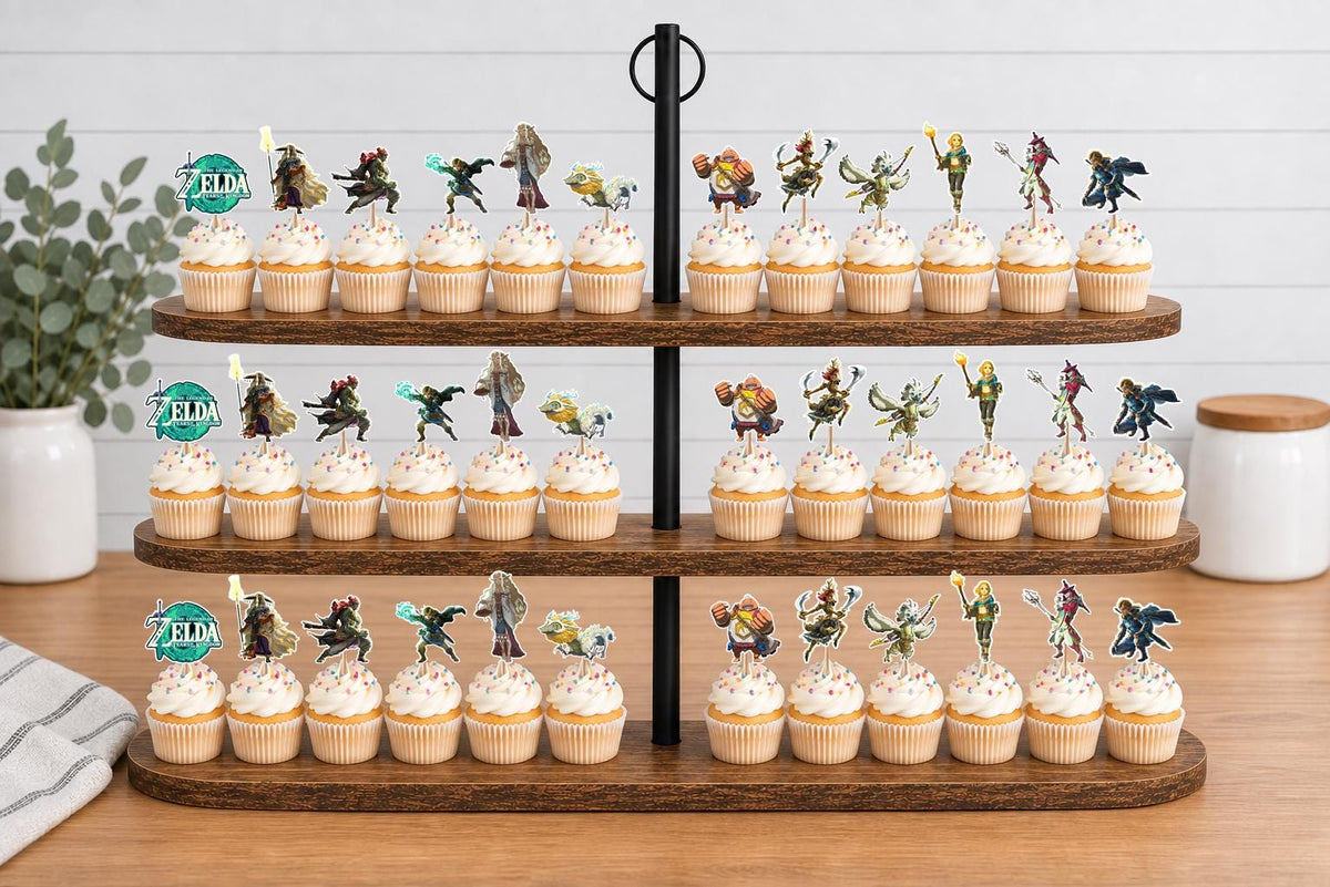 Zelda Tears of the Kingdom Cupcake Toppers 12pc, 24pc, 36pc