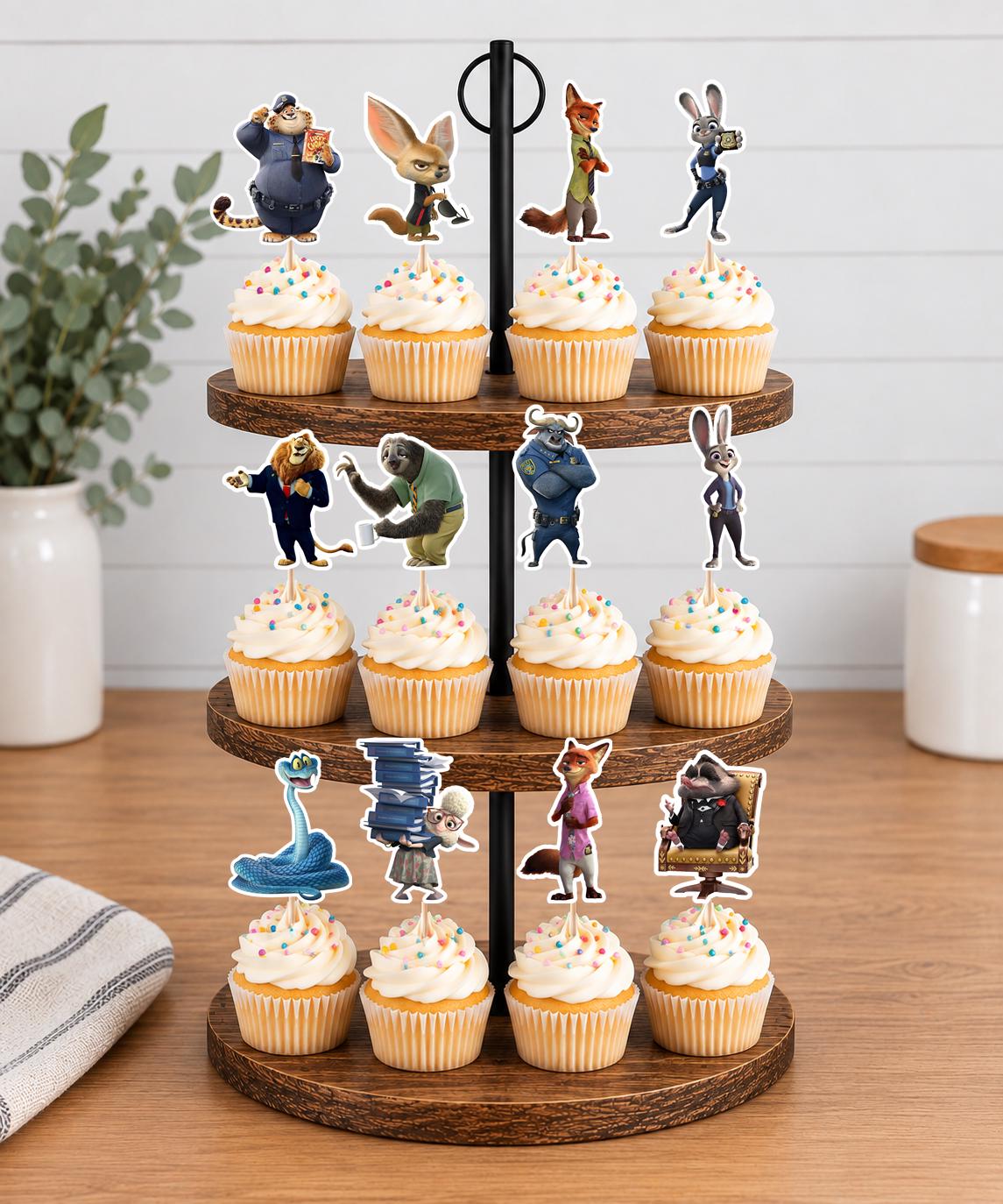 Zootopia Cupcake Toppers 12pc, 24pc, 36pc