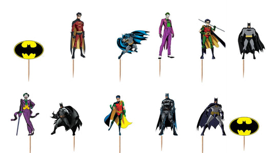 Batman Cupcake Toppers 12pc, 24pc, 36pc