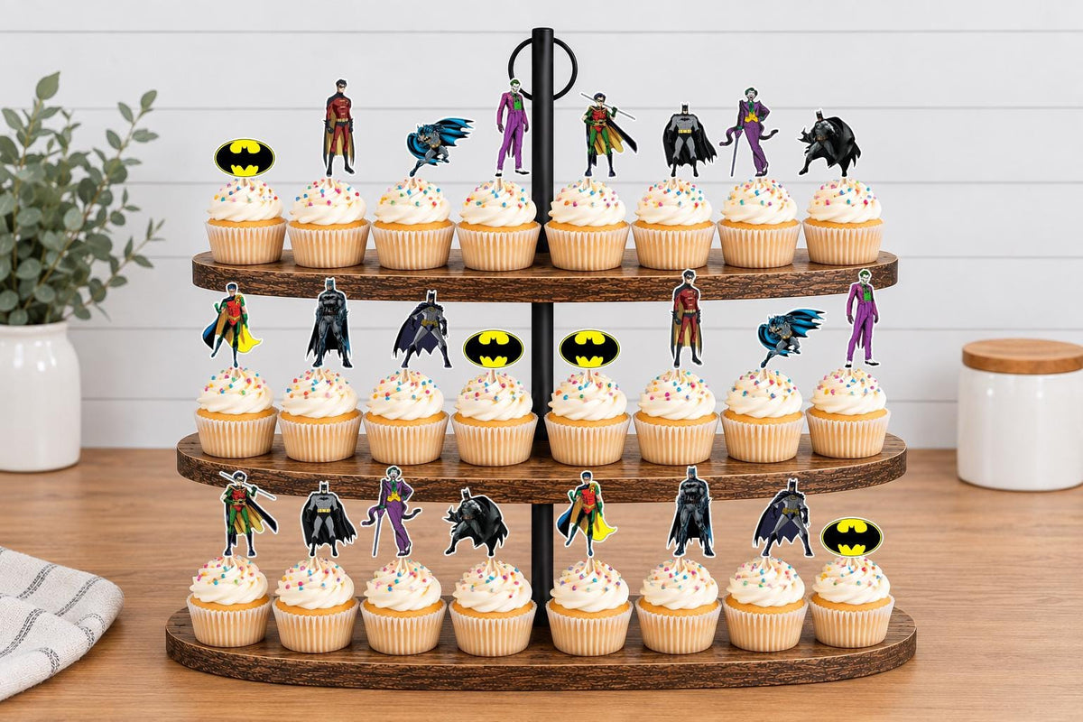 Batman Cupcake Toppers 12pc, 24pc, 36pc