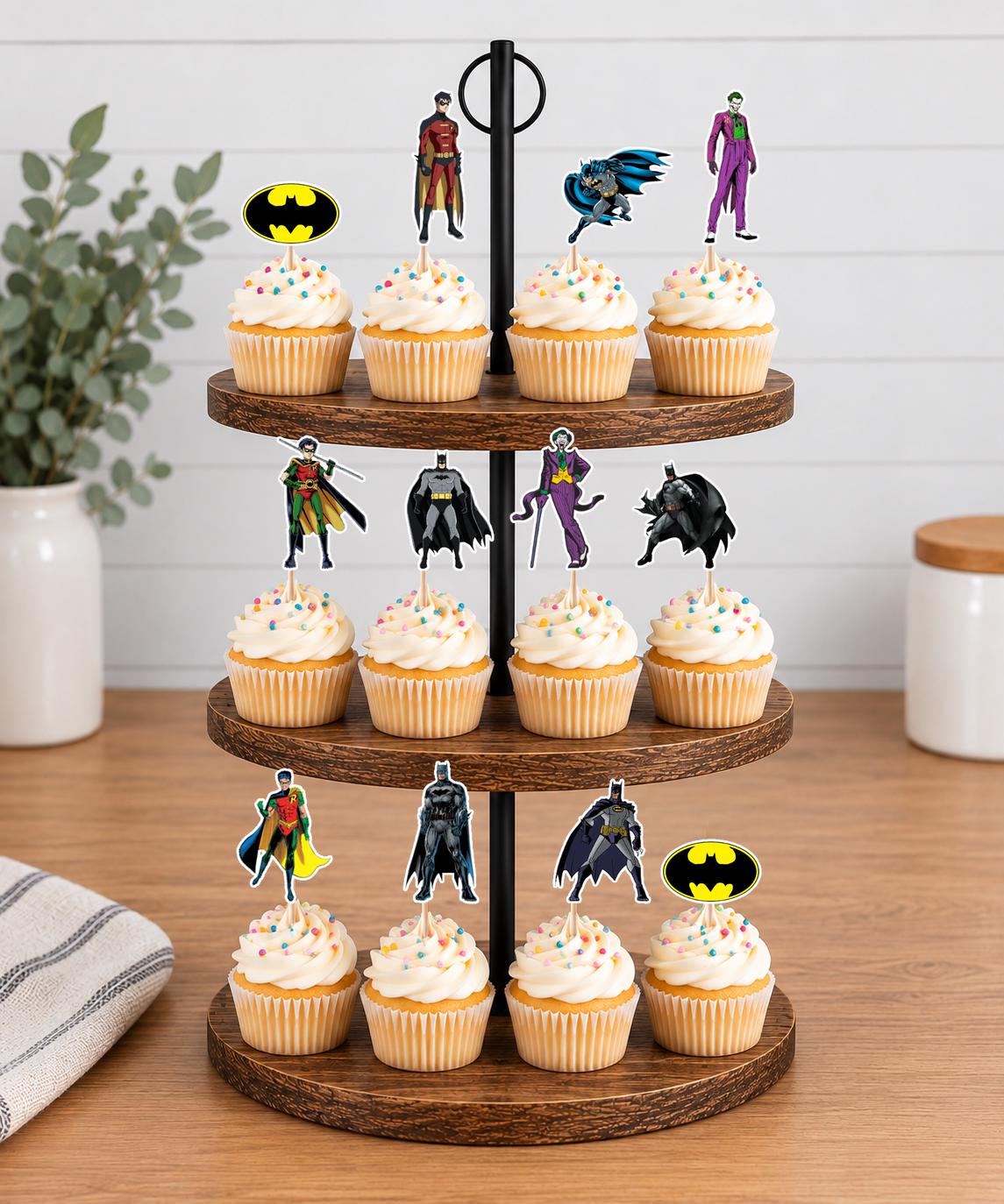 Batman Cupcake Toppers 12pc, 24pc, 36pc