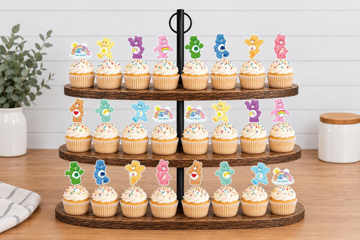 Care Bears Cupcake Toppers 12pc, 24pc, 36pc