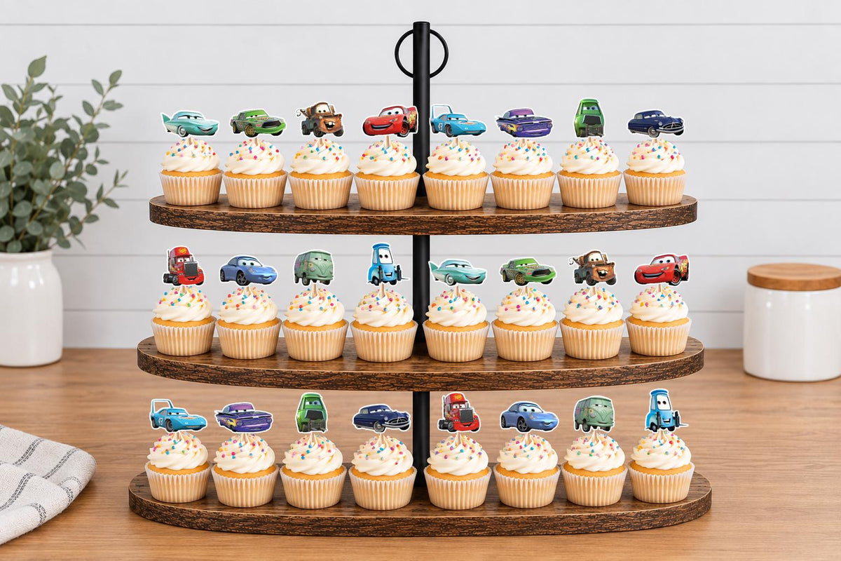 Cars Cupcake Toppers 12pc, 24pc, 36pc