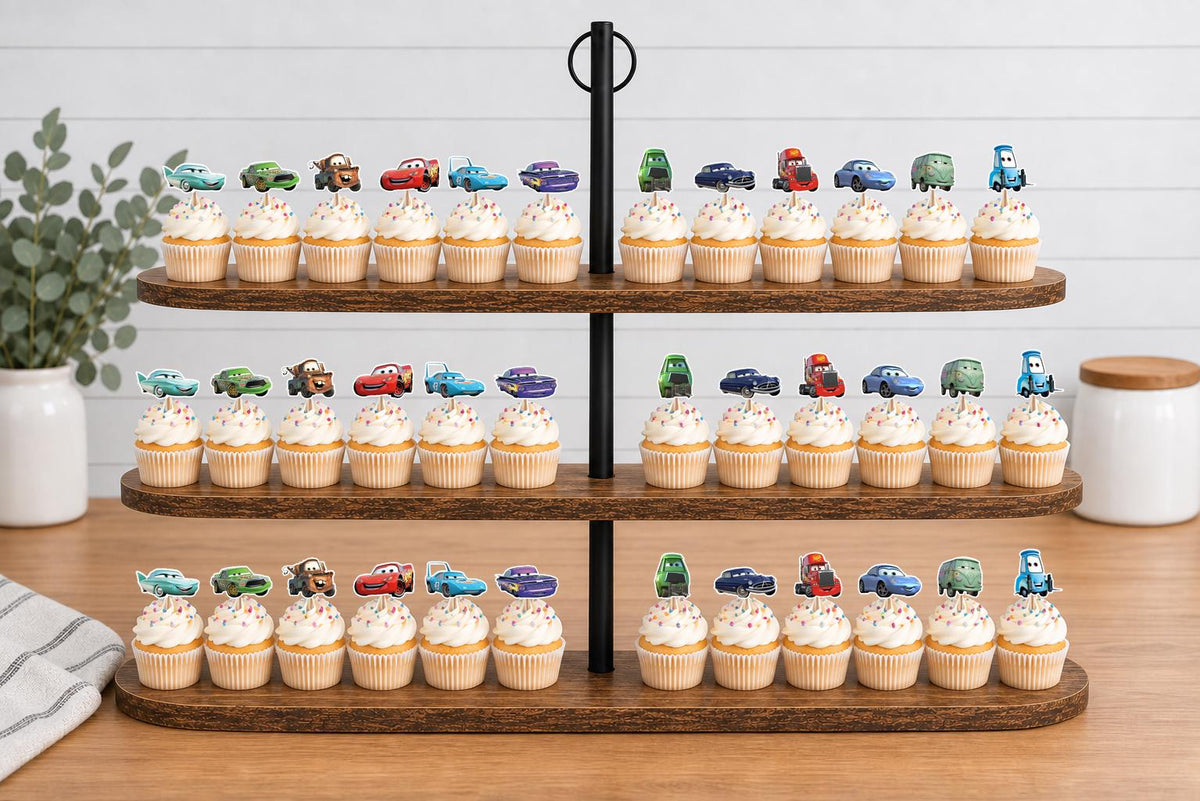 Cars Cupcake Toppers 12pc, 24pc, 36pc