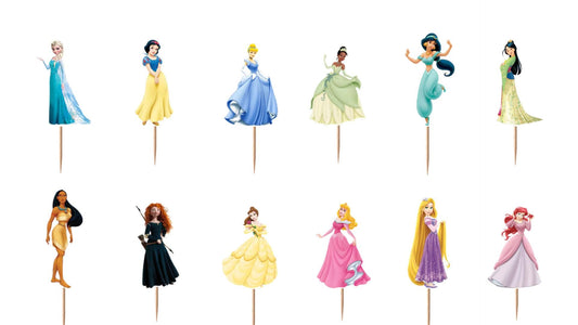 Disney Princess Cupcake Toppers 12pc, 24pc, 36pc