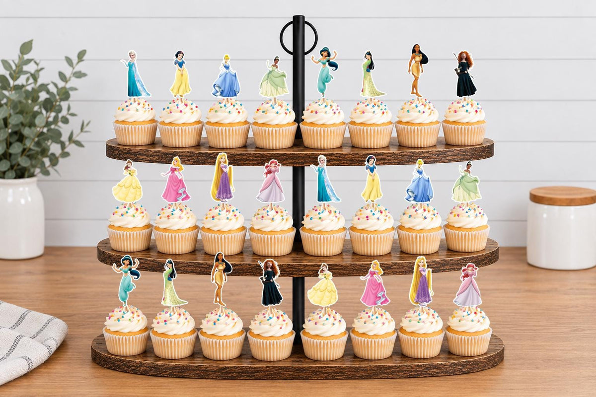 Disney Princess Cupcake Toppers 12pc, 24pc, 36pc