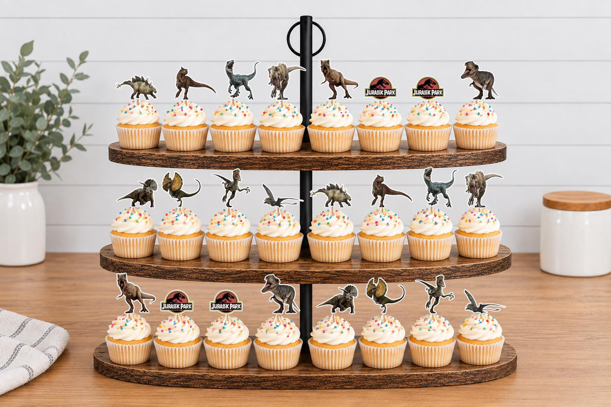 Jurassic Park Cupcake Toppers 12pc, 24pc, 36pc