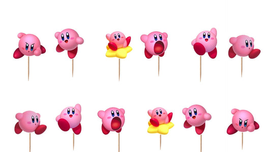 Kirby Cupcake Toppers 12pc, 24pc, 36pc