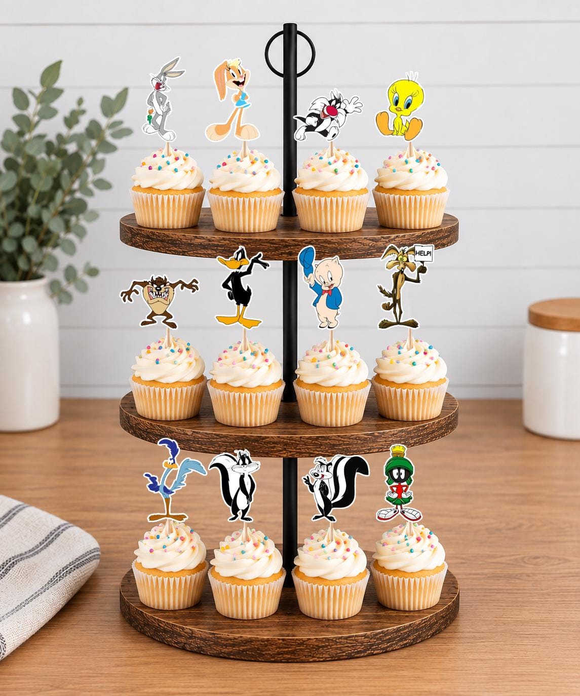 Looney Tunes Cupcake Toppers 12pc, 24pc, 36pc