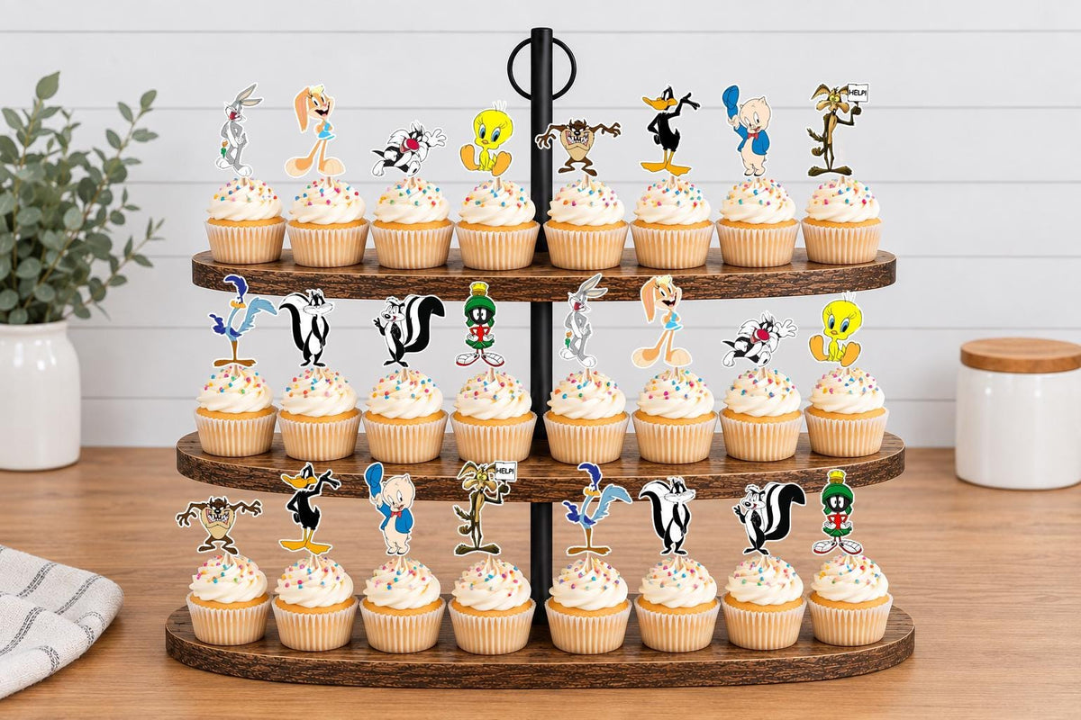 Looney Tunes Cupcake Toppers 12pc, 24pc, 36pc