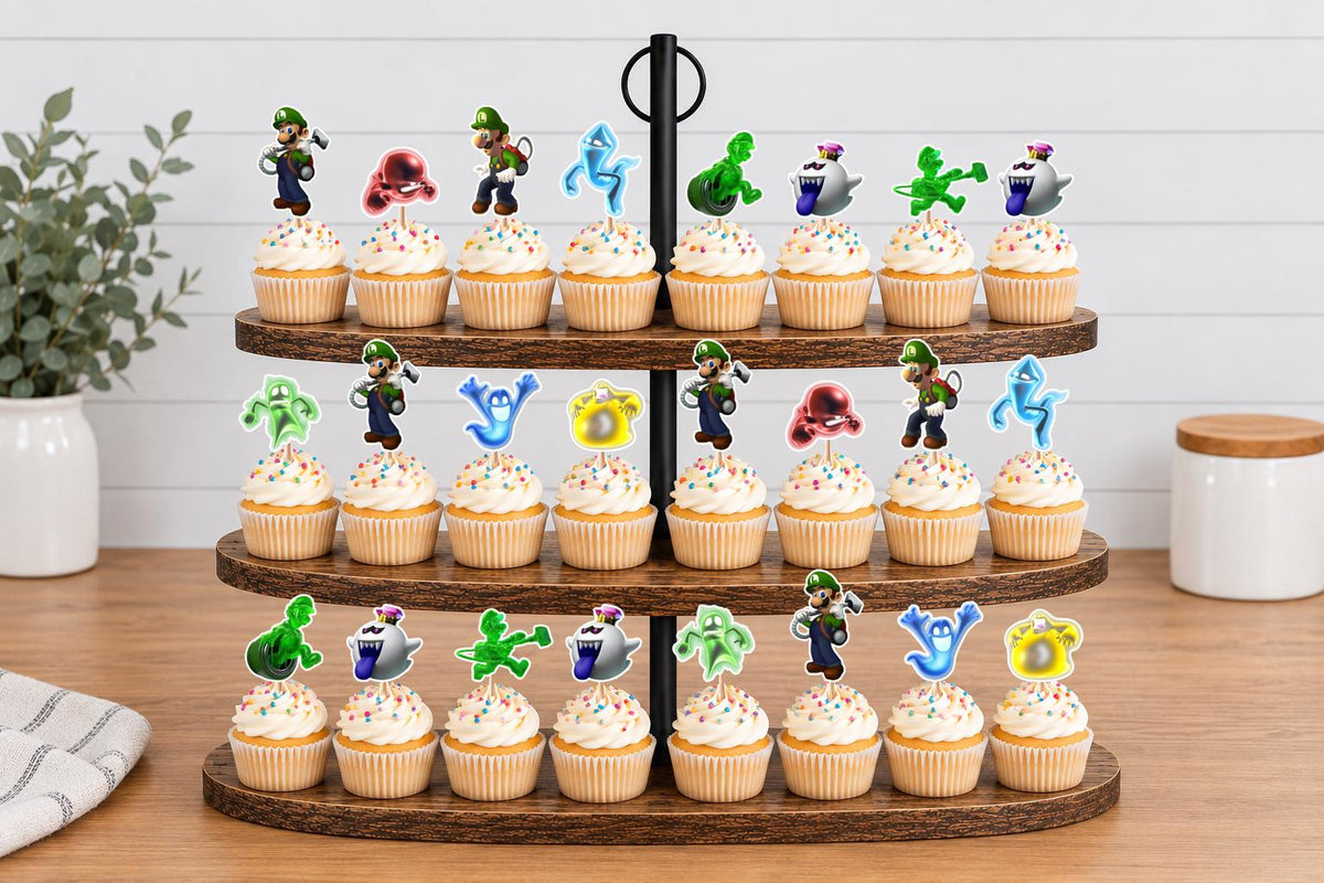 Luigi's Mansion Cupcake Toppers 12pc, 24pc, 36pc
