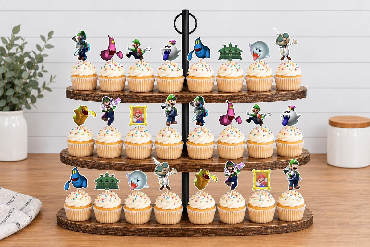 Luigi's Mansion Cupcake Toppers 12pc, 24pc, 36pc