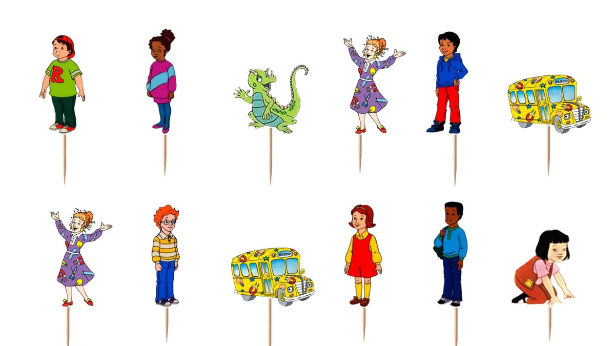 The Magic School Bus Cupcake Toppers 12pc, 24pc, 36pc
