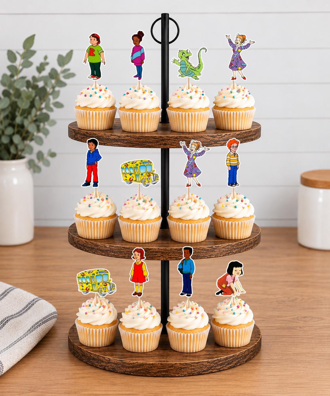 The Magic School Bus Cupcake Toppers 12pc, 24pc, 36pc