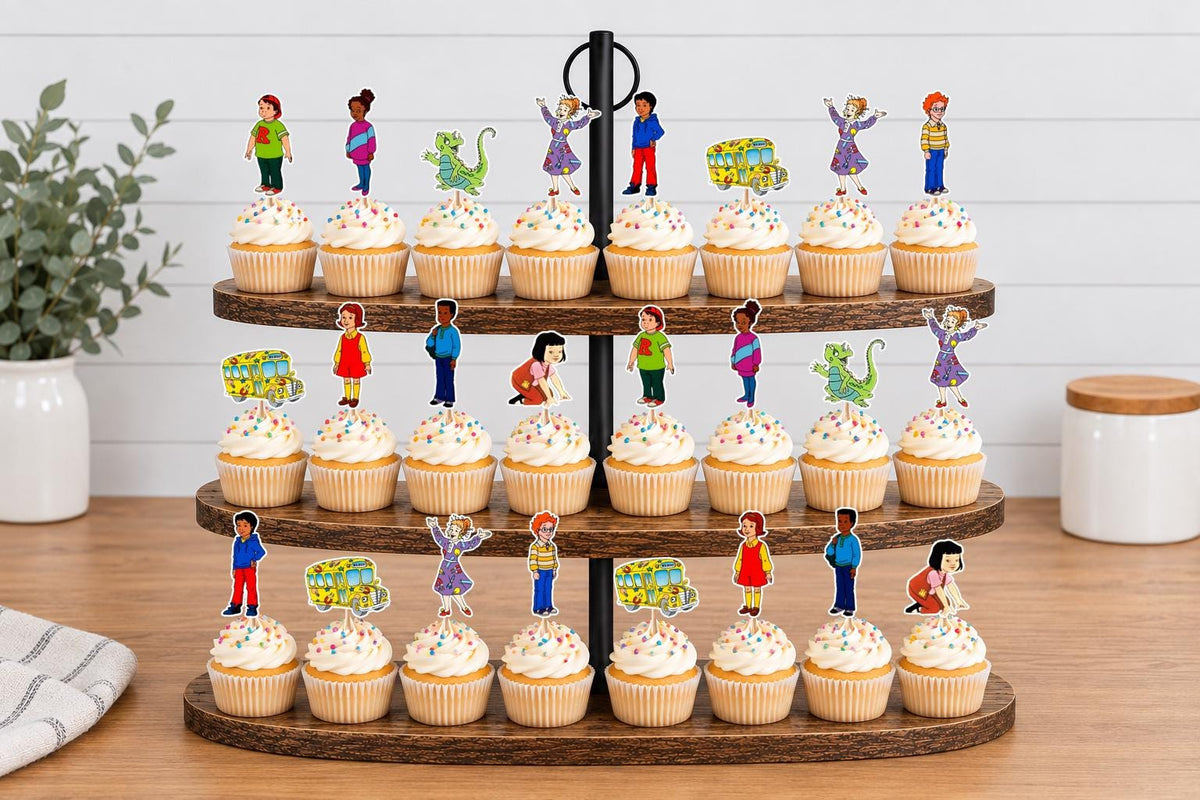The Magic School Bus Cupcake Toppers 12pc, 24pc, 36pc