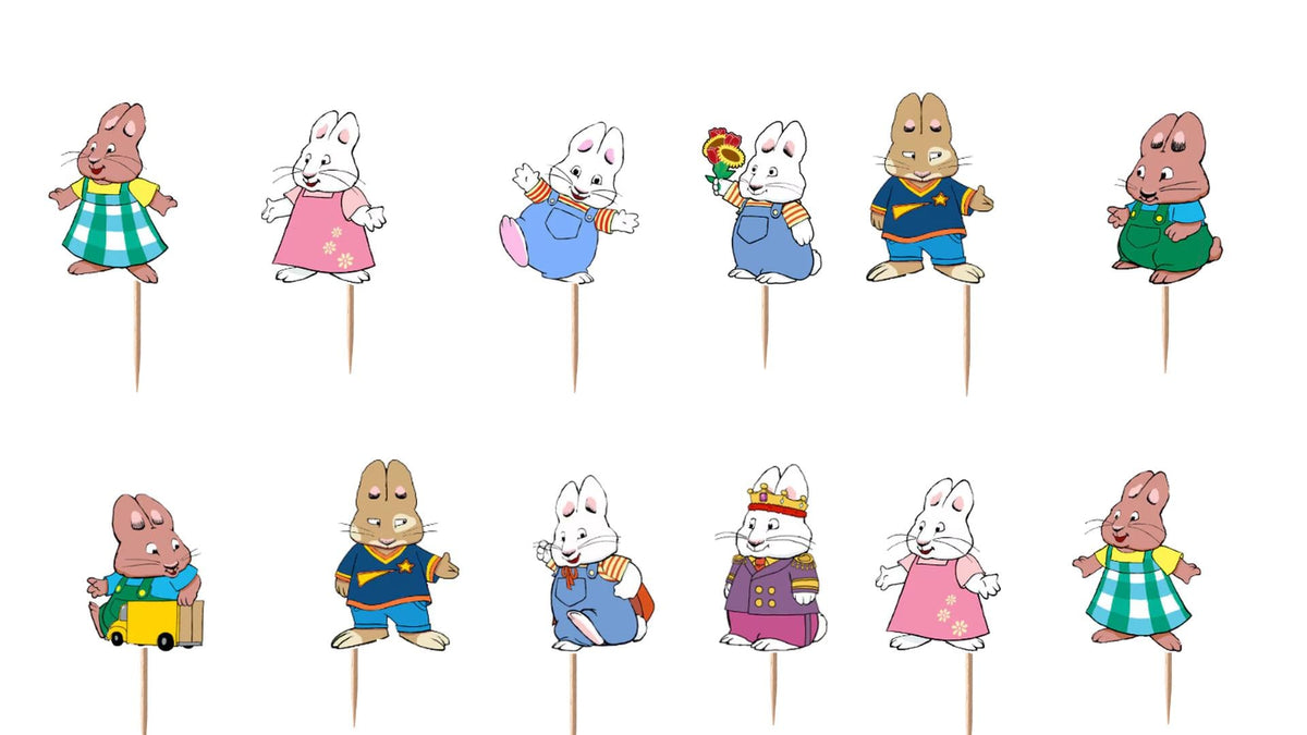 Max and Ruby Cupcake Toppers 12pc, 24pc, 36pc