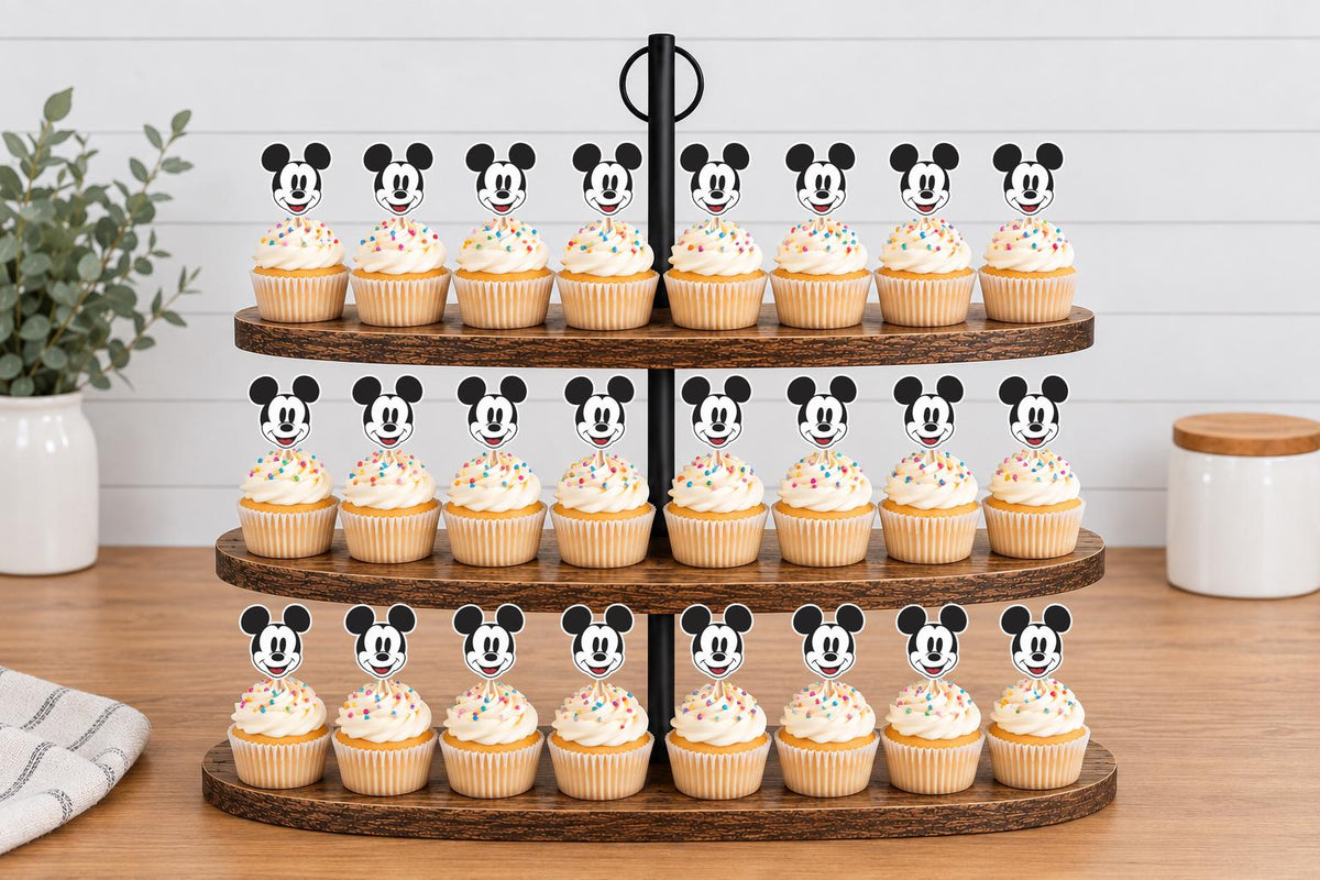 Classic Mickey Cupcake Toppers 12pc, 24pc, 36pc
