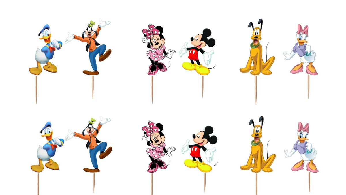 Mickey Mouse Cupcake Toppers 12pc, 24pc, 36pc