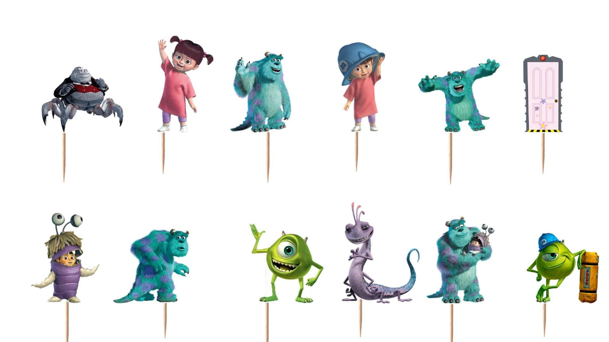 Monsters Inc Cupcake Toppers 12pc, 24pc, 36pc