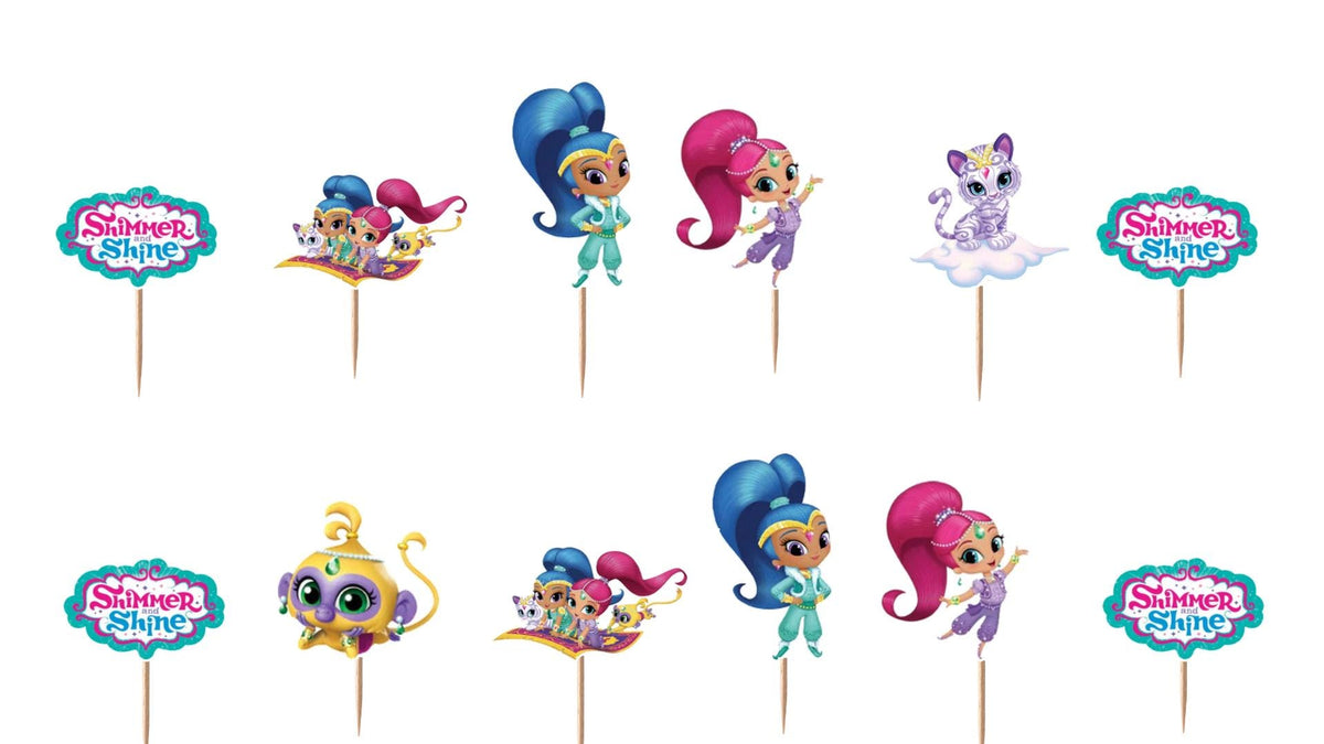 Shimmer and Shine Cupcake Toppers 12pc, 24pc, 36pc