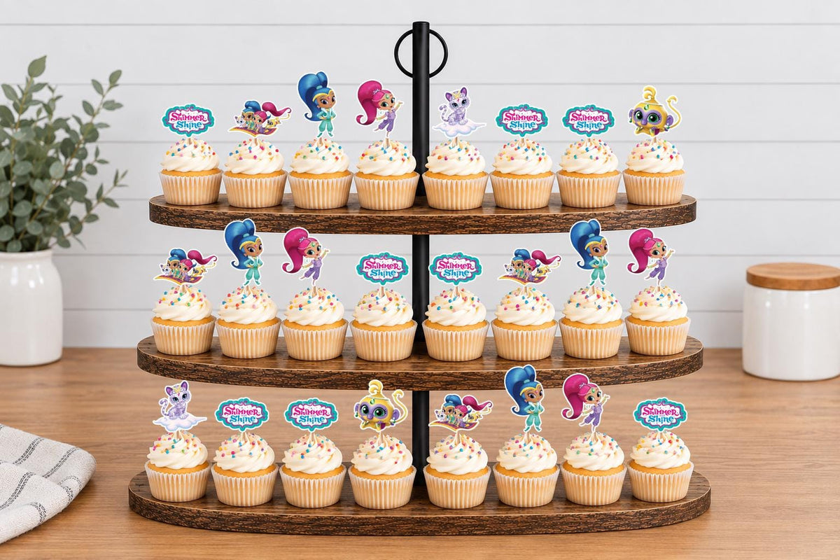 Shimmer and Shine Cupcake Toppers 12pc, 24pc, 36pc