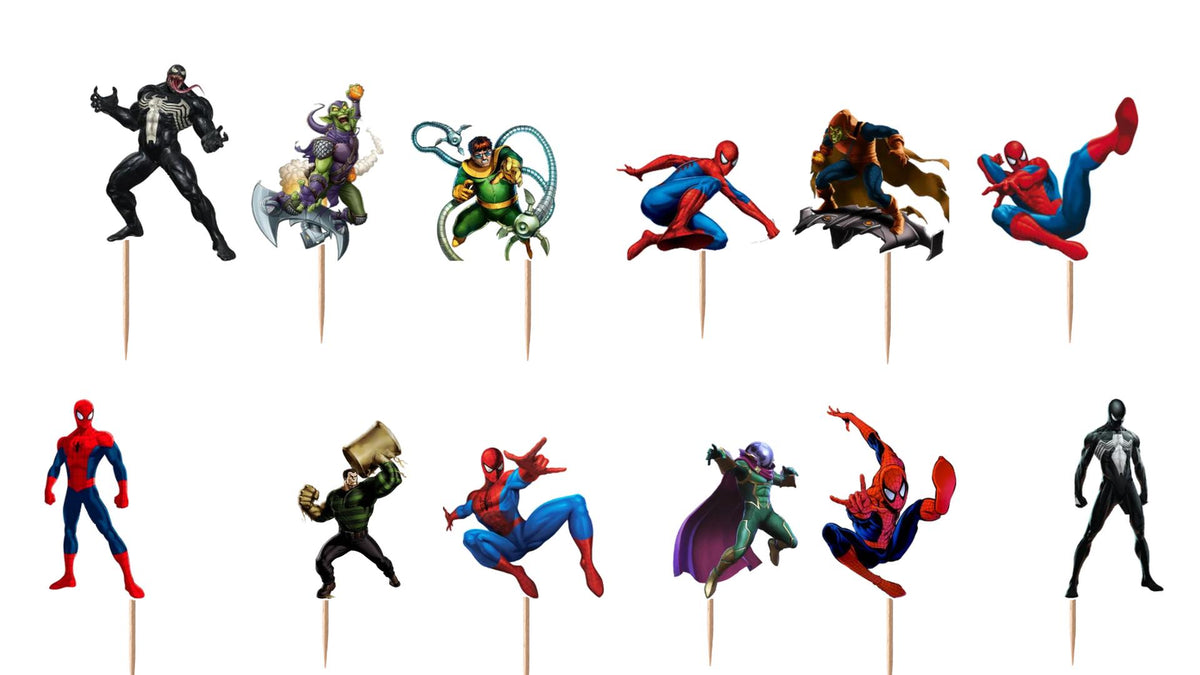 Spiderman Movie Cupcake Toppers 12pc, 24pc, 36pc